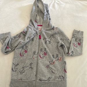 Unicorn zip up hoddie
